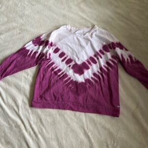 Purple Tiedye Marc New York 2X Workout Crew Neck Sweatshirt